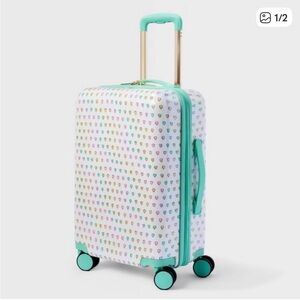 Roller Rabbit Target Disco Hearts Wave Hardside Spinner Carry On Suitcase